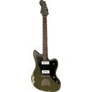 Luxxtone Guitars Choppa J -  Army Green over White P90 E-Guitar