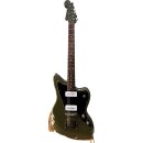 Luxxtone Guitars Choppa J -  Army Green over White P90 E-Guitar