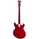 Danelectro 66 Transparent Red Elektro Gitarre in...